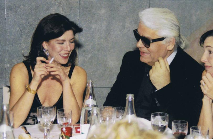 Carolina de Mónaco con Karl Lagerfeld