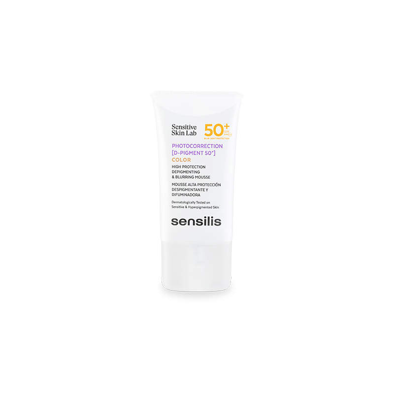 crema hidratante protector solar sensilis photocorrection d pigment 50 con color mousse despigmentante 40 ml