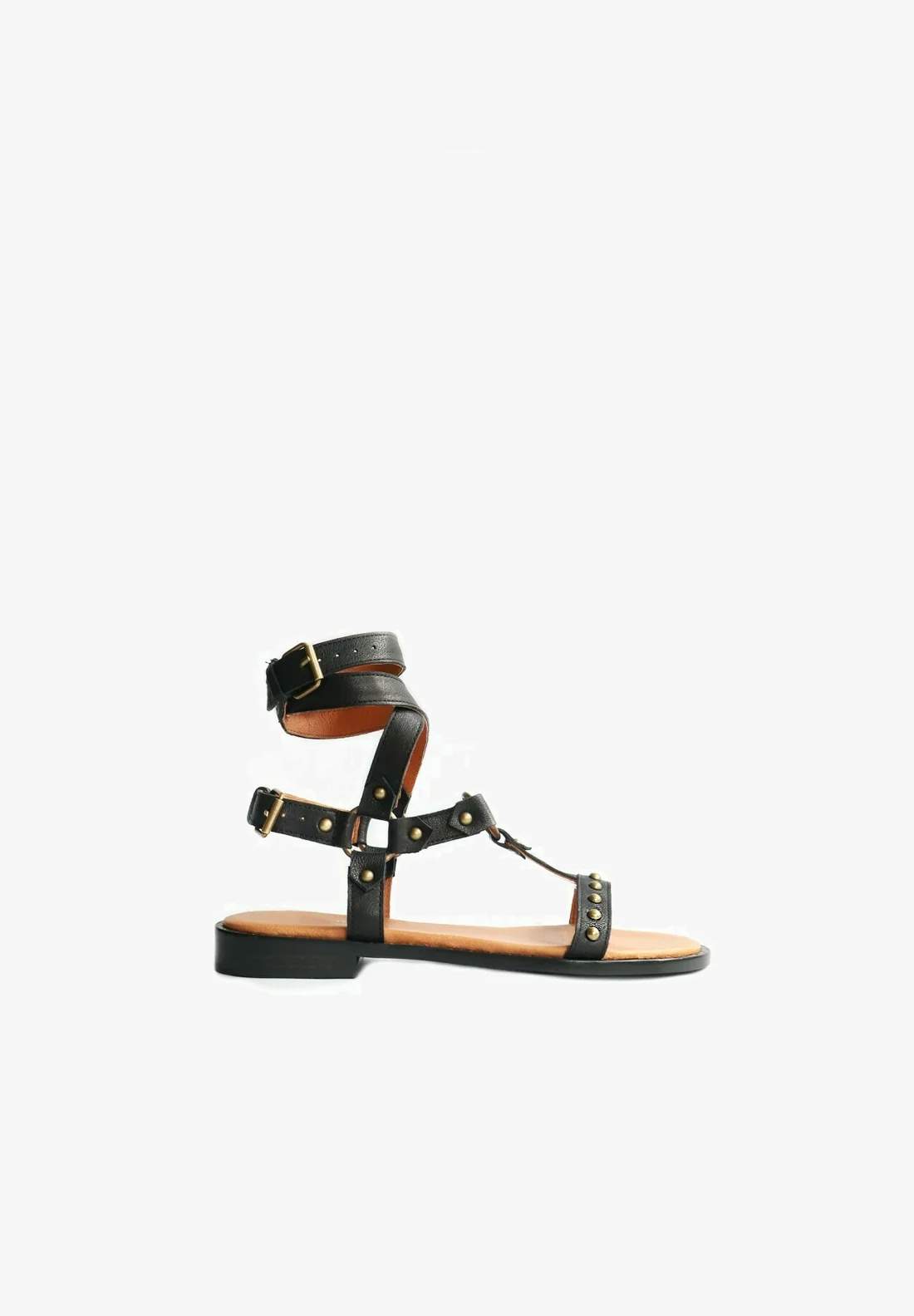 Sandalias romanas de color negro