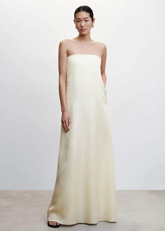 Los vestidos palabra de honor más bonitos: muy minimalista
