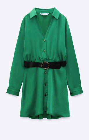 Vestido camisero verde