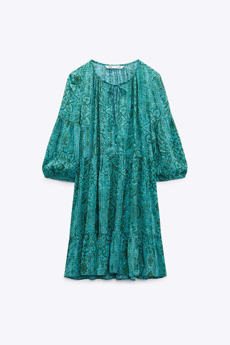 Vestidos cómodos y sueltecitos de Zara:  estampado barroco