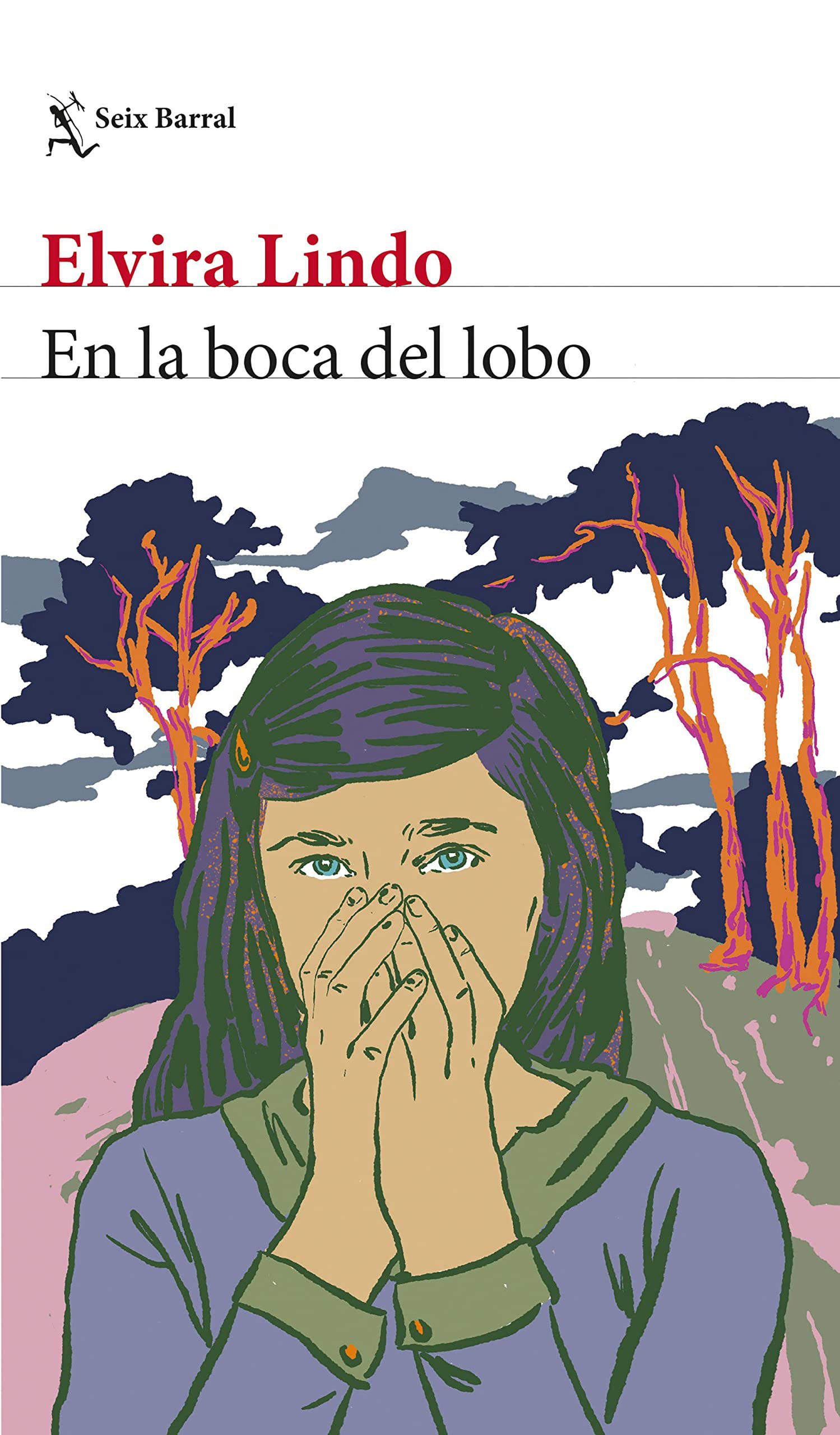 Portada de libro con ilustración de niña delante de un bosque