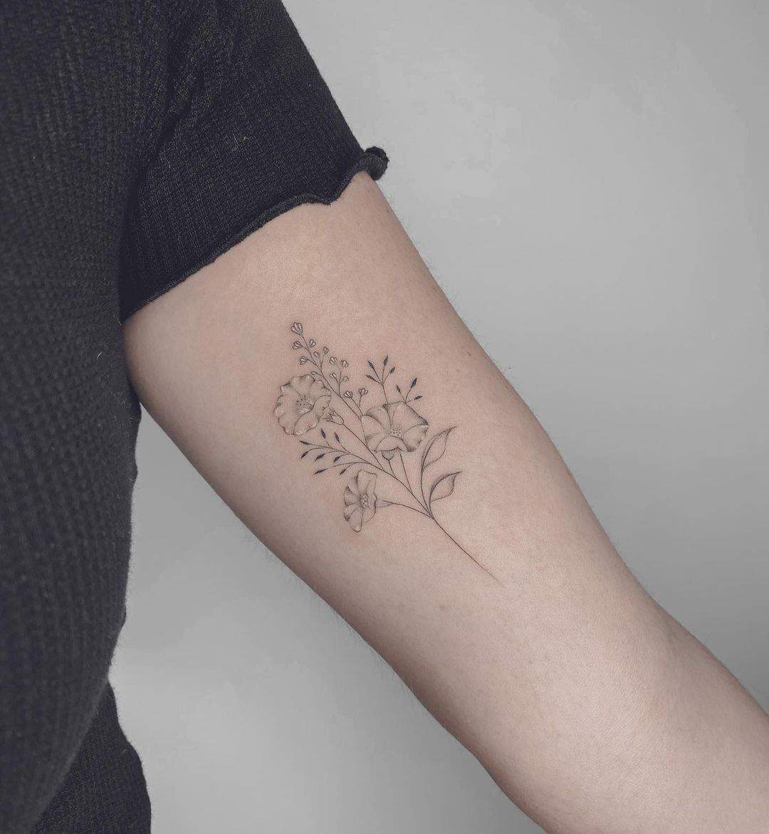 ideas de tatuajes de flores