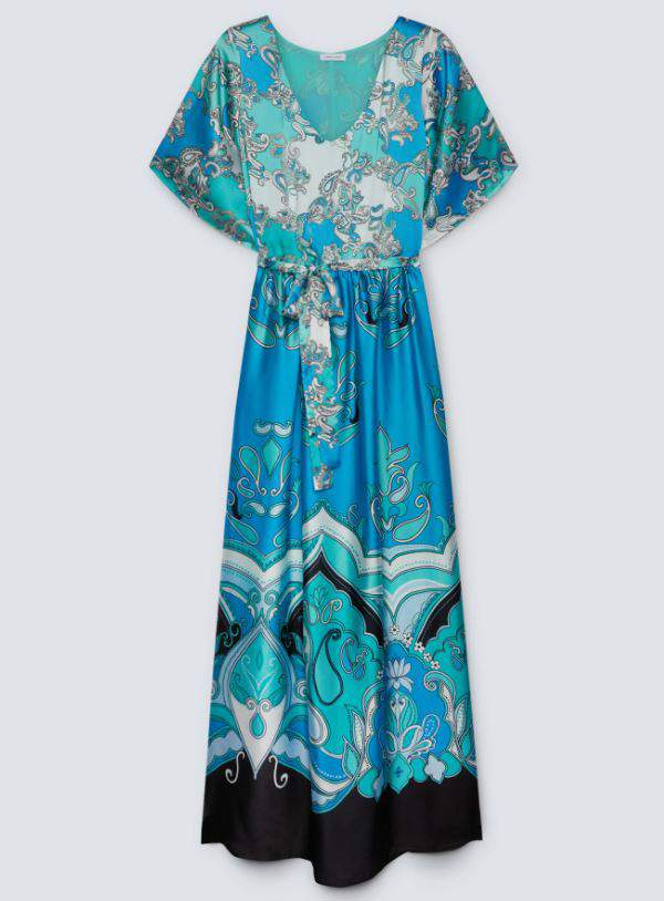Vestidos de manguita para verano: azul