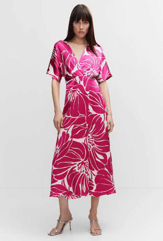 Vestidos de manguita para verano: en rosa