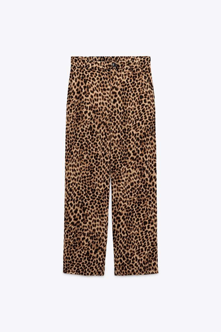 9 Pantalones sueltecitos de Zara: leopardo
