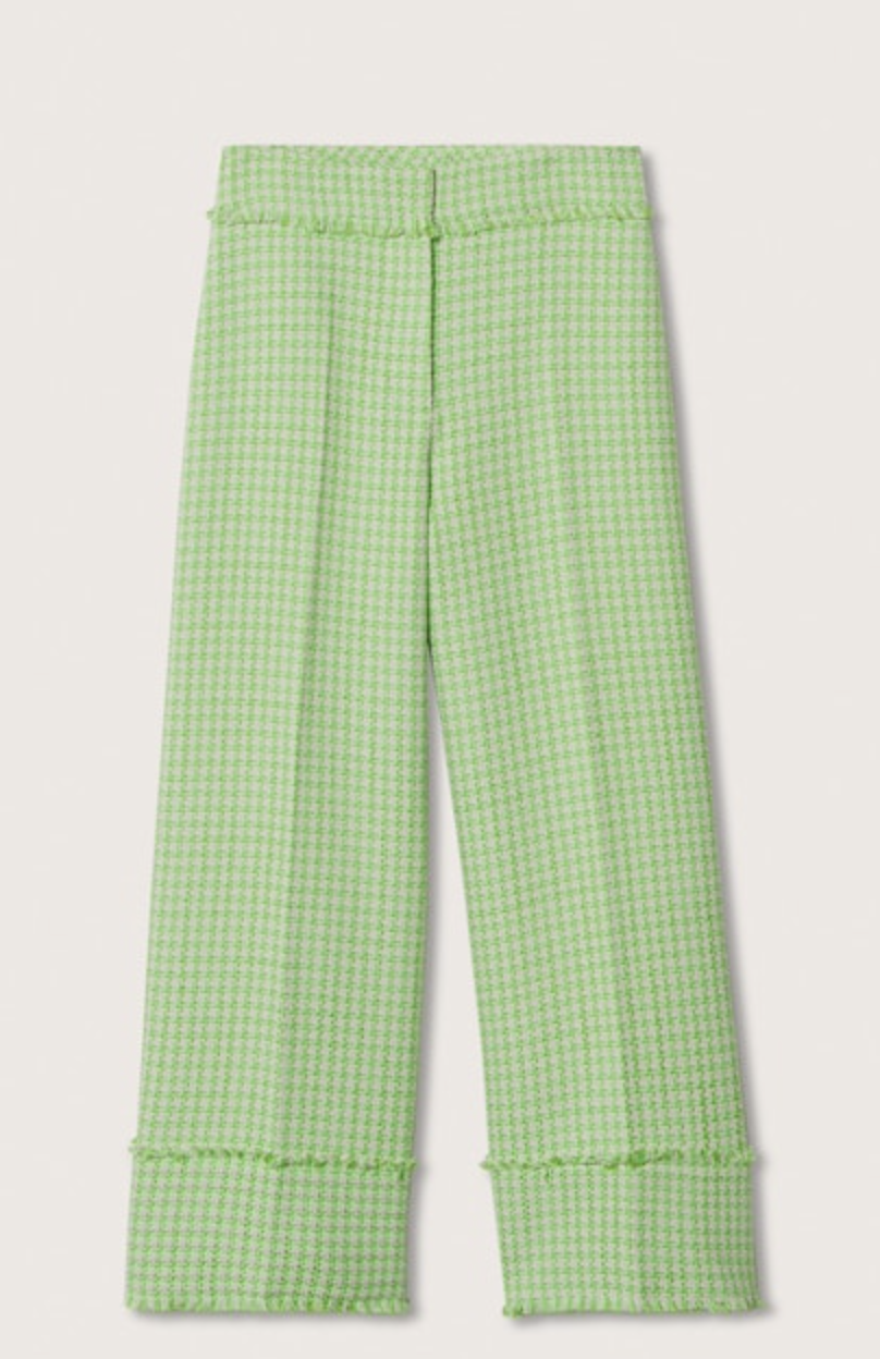 Prendas cómodas de Mango Outlet: pantalón estampado de tweed