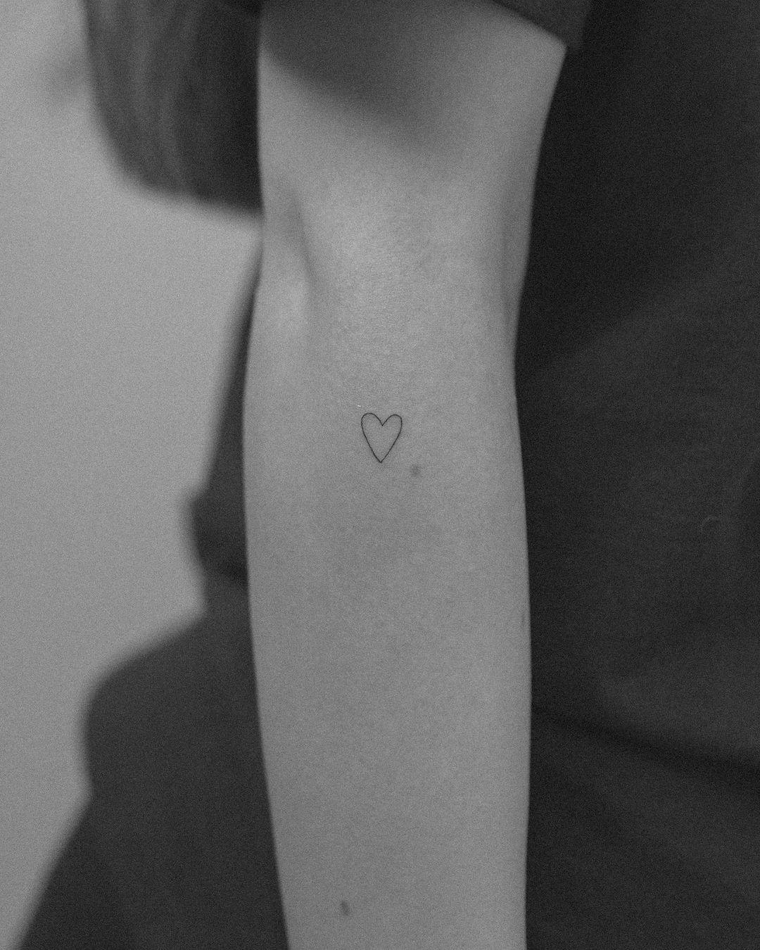 Tattoo discreto de un corazón