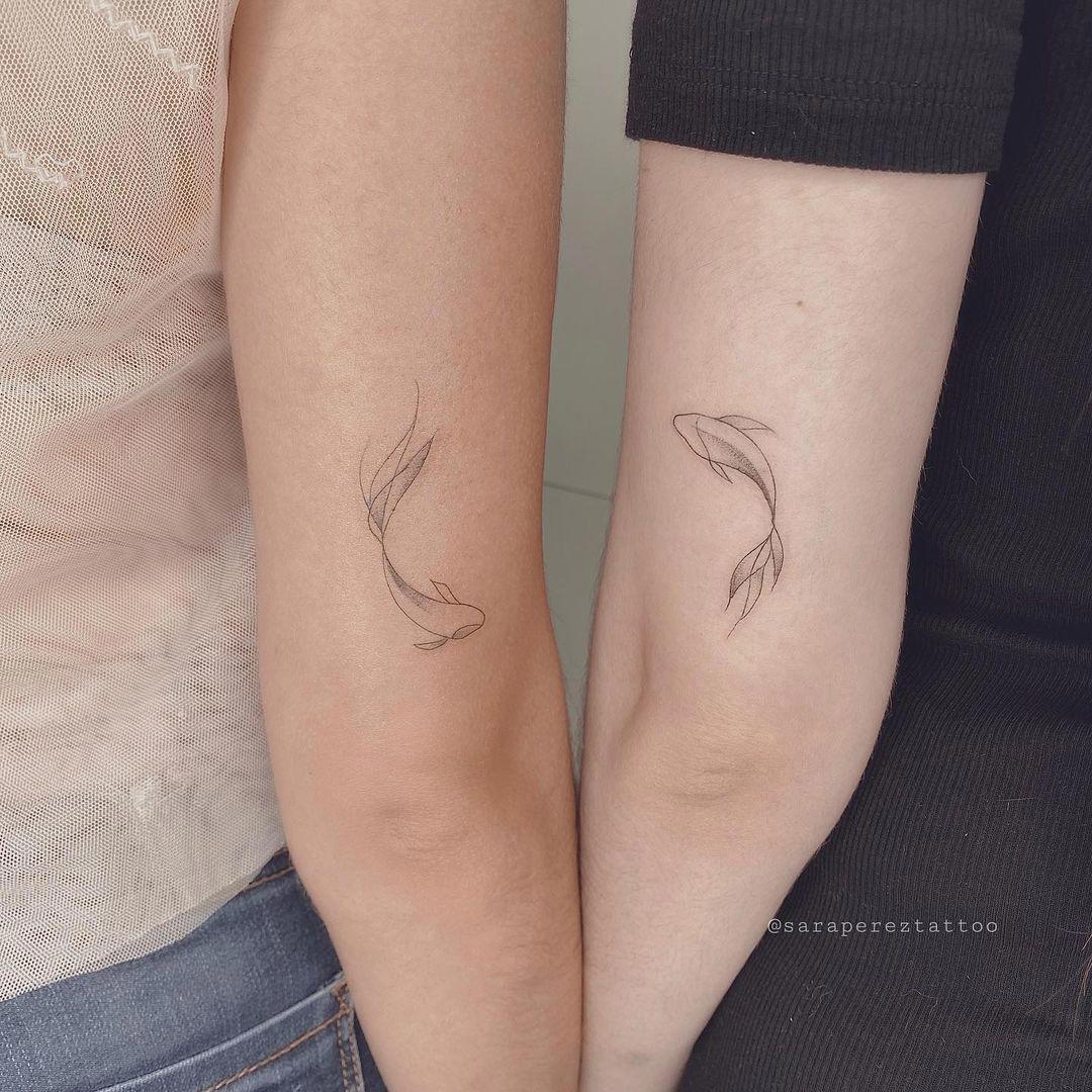 Tattoo complementario de peces