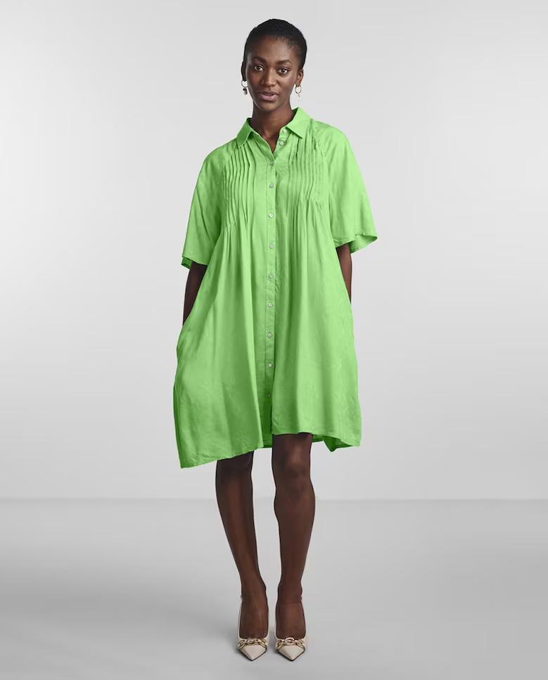 Vestido corto verde croma
