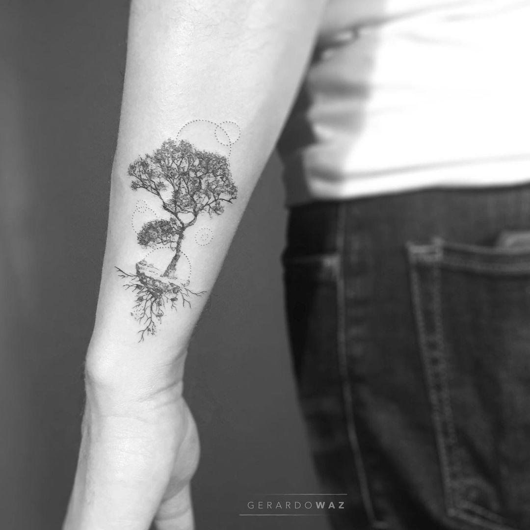 Tatuaje de árbol de la vida celta