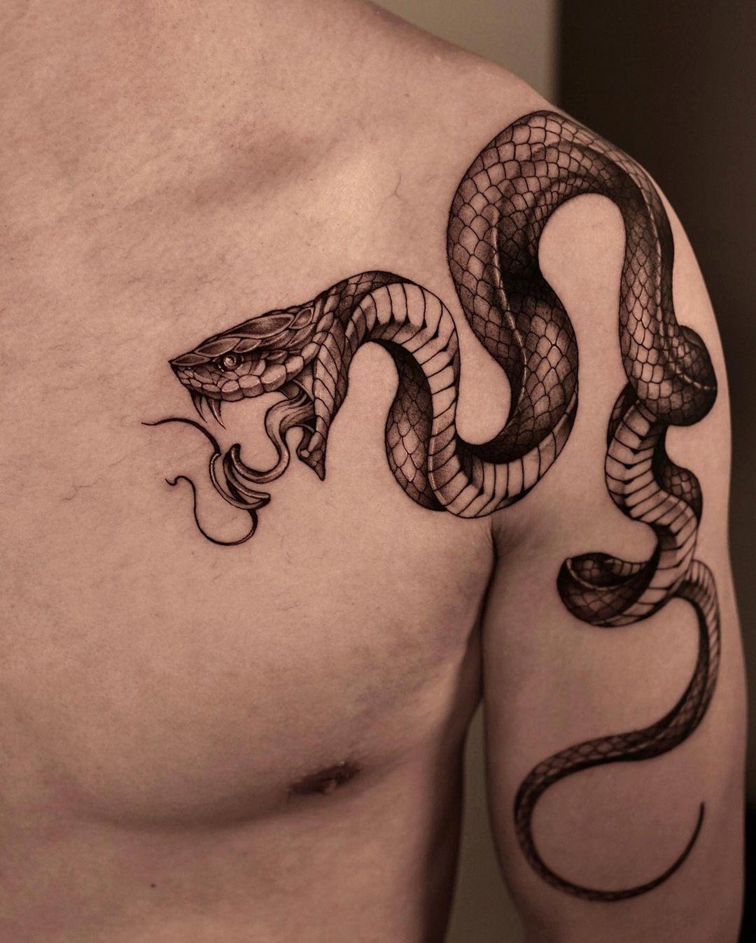 Tatuajes de serpientes para hombre