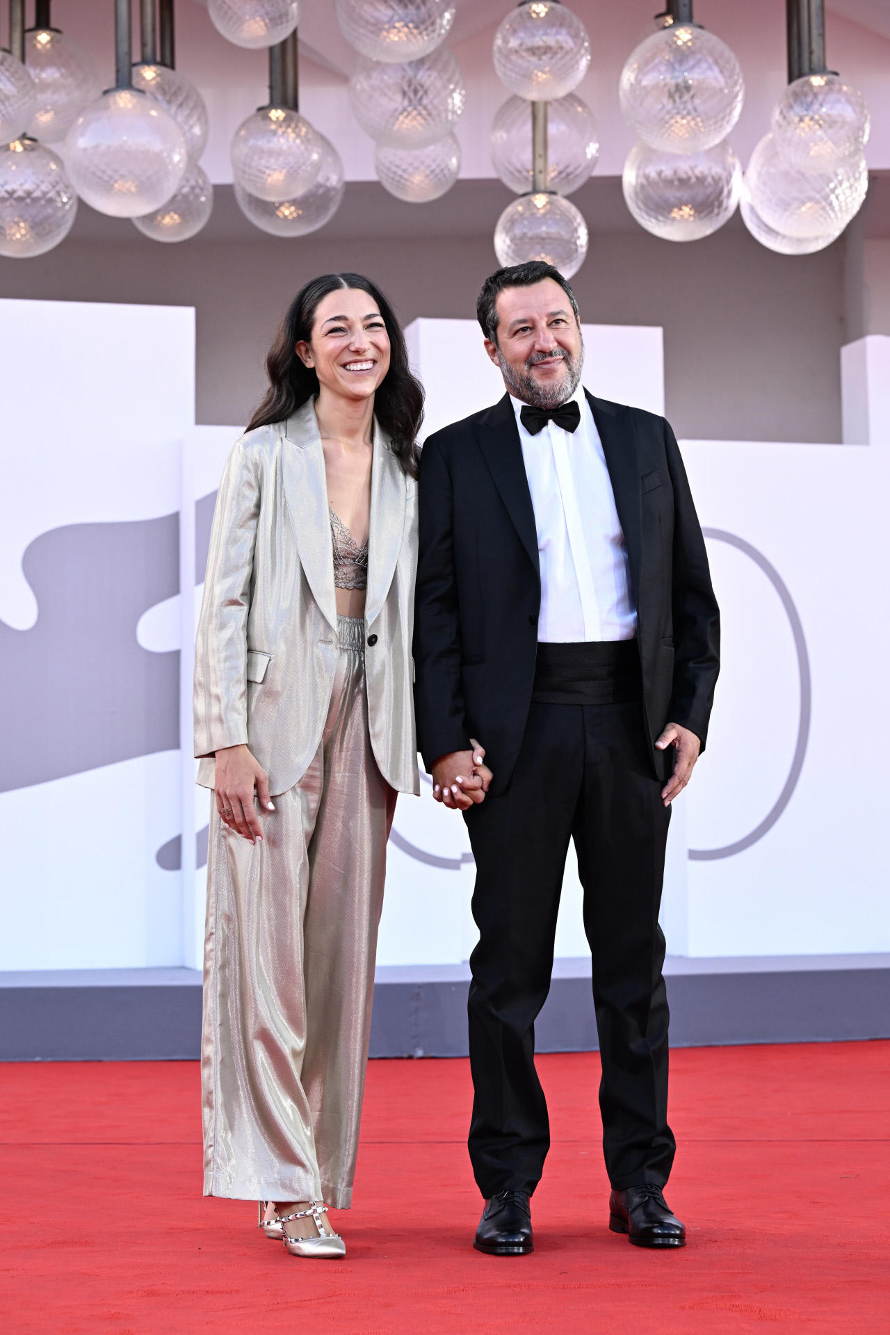 Festival de Venecia: Matteo Salvini y Francesca Verdin