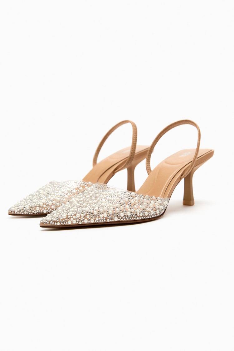 zapato destalonado Zara perlas
